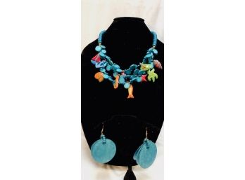 Under The Sea Necklace And Earring Set