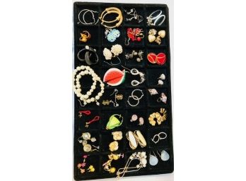 Large Collection Of 36 Matched Pairs Of Earrings