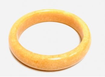 Gorgeous Peach-colored Jade Bangle