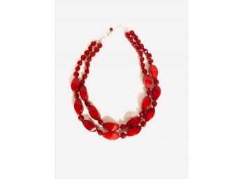 Two-strand Red Onaledery Necklace