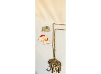 Trio Of Elephant-themed Jewelry