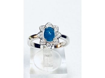 925 Sterling Silver 19.15 Carats Apatite Ladies Ring - Size 8