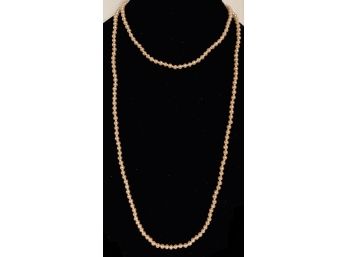 Fabulous Vintage Flapper-style 54-inch Champagne Pearl Single-strand