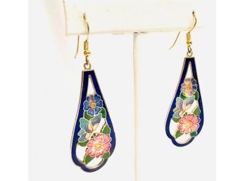 Lovely Colorful Cloisonn Drop Earrings