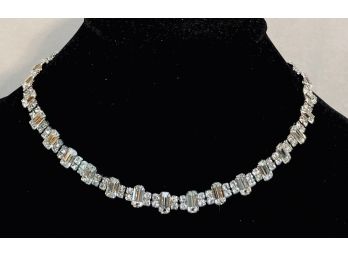 Sheer Elegance - Art Deco Rhinestone Collar/wreath Necklace