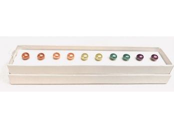 Designer Lee Sands Multi-color Pearl Stud Earring Collection