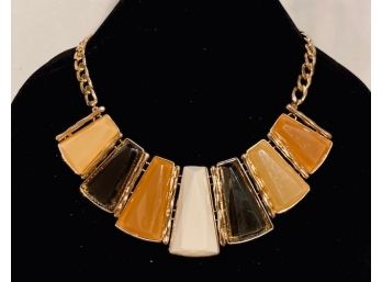 Shades Of Caramel Bib-style Necklace