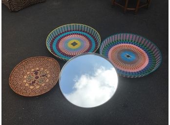 Extra Large Colorful Baskets And Mirror