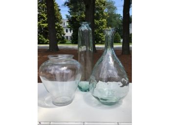 Vases & Glass Bottle Trio