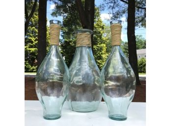 Trio Tall Glass Bottles