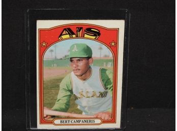 1972 Topps Oakland As HOFer Bert Campaneris Baseball Card