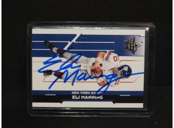 Signed Eli Manning Football Card