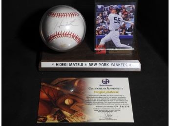 Signed NY Yankees Superstar Hideki Matsui Baseball With COA