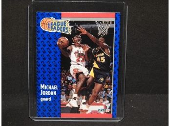 1991 Fleer Michael Jordan League Leaders Basketball Card