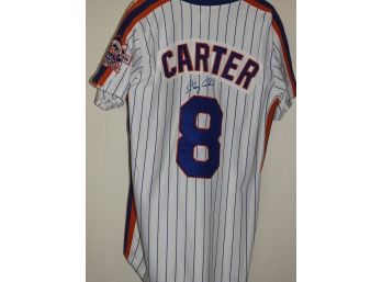 Signed NY Mets HOFer Gary Carter Baseball Jersey