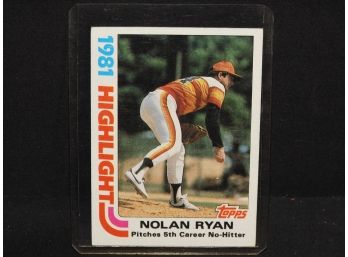 1982 Topps Nolan Ryan Baseball Card