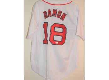 Signed Boston Red Sox Star Johnny Damon Baseball Jersey With JSA COA