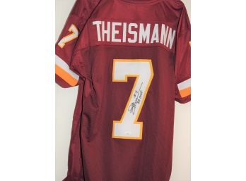 Signed Washington Redskins Superstar QB Joe Theisman Football Jersey With JSA COA