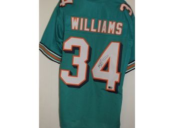 Signed Miami Dolphins Heisman Tropy Winner Ricky Williams Football Jersey With COA