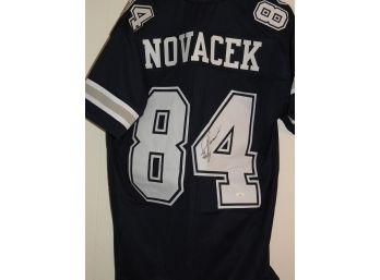 Signed Dallas Cowboys Superstar TE Jay Novacek Football Jersey With JSA COA