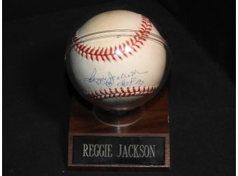 Signed NY Yankees HOFer Reggie Jackson Baseball With COA