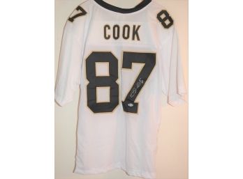 Signed New Orleans Saints Jarid Cook Football Jersey With Beckett COA