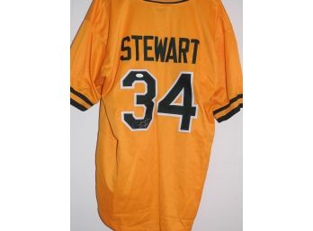 Signed Oakland As HOF Pitcher Dave Smoke Stewart Baseball Jersey With JSA COA Rare Signer