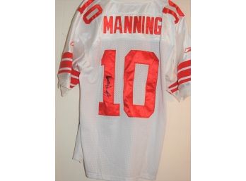 Signed NY Giants Eli Manning Football Jersey