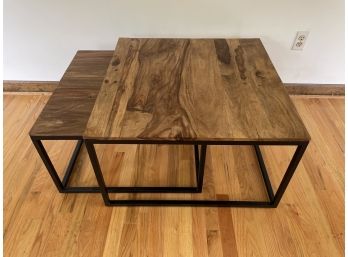 Contemporary Wooden/metal Stacking Coffee Tables