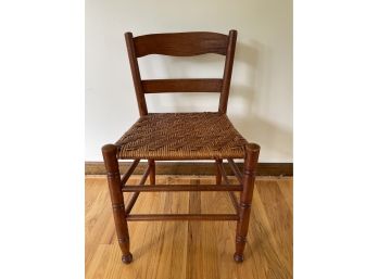 Antique Chair With Rush Seating