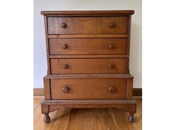 Antique Children's Diminutive Dresser - Solid And Sturdy -with 'extra Cuteness' Factor !!