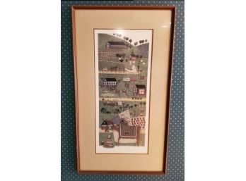 Framed Catherine Ugolini Country Side 'Sunday Afternoon'  Transitional Lithographic Print