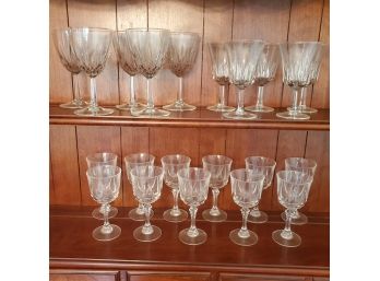 Crystal Glasses From FRANCE - 21 Wine And Cordial Drinking Stemware Glasses