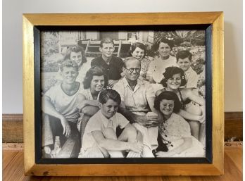 Vintage Framed Picture Art Of An Early Kennedy Family Portrait