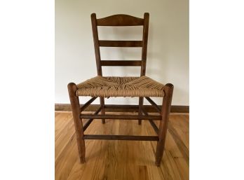 Antique Chair With Rush Seating