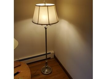 Tall Shiny Brass, 4- Bulb Working Floor Lamp With Nice Shade