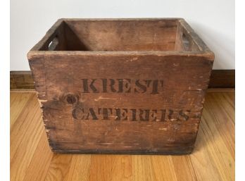 Antique Wooden Business Crate Box