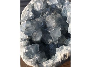 11LB .6oz , 7 Inches X 5 Inches , Celestite Geode