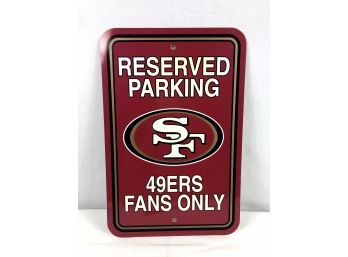 San Fransico 49s Reserved Parking Decor Sign