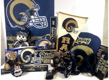 Huge St Louis Rams Collection - Decor, Collectible, Plush And More -19 Pieces!