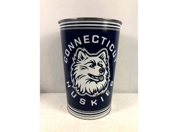 UConn Huskies Metal Trash Can