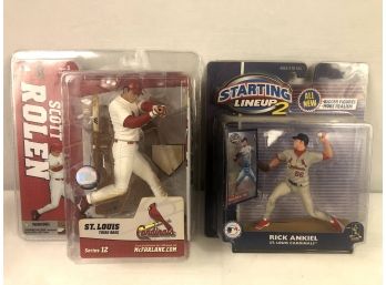 MLB Cardinals Figures Rick Ankiel And Scott Rolen - 2 Pieces -starting Lineup, Mcfarlane Toys