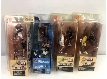 2003/2004 NBA Mini Figures New In Box - O'Neal, Kidd, Wallace, Kidd, Ming And More - 8 Pieces - Mcfarlane Toys