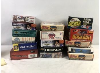 Box 6 Huge Lot Of Sports Cards, Baseball, Hockey, Football, Basketball - 1000 Plus