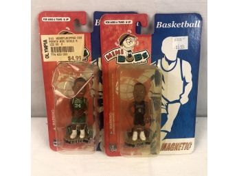 2003 NBA Mini Bobs Bobble Heads Kenyon Martin And Paul Pierce - 2 Pieces