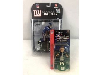 2005/2008 NFL New York Giants Figures Eli Manning, Brandon Jacobs - 2 Pieces