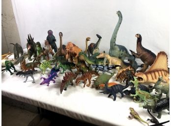 Huge Lot Of Vintage Dinosaur Toys - 60 Plus Pieces