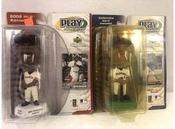 2001/2002 MLB Play Makers Barry Bonds And Alex Rodriguez Bobble Heads - 2 Pieces