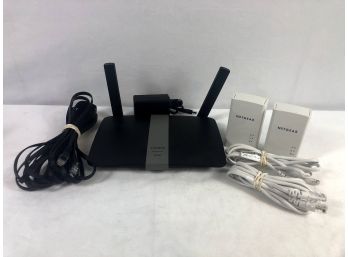 Linksys Wifi Modem EA6350 And Signal Extenders, Includes Cables And Power Cords