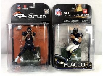 2008/2009 NFL Jay Cutler And Joe Flacco - Mcfarlane Toys - 2 Pieces